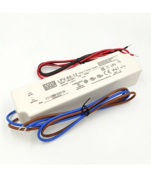 Блок живлення Mean Well для led стрічки 60 Вт 12V IP67, LPV-60-12