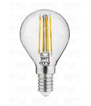 Cветодиодная лампа LED филаментная, G45, 3000K, E14, 4W, AC220-240V/50-60Hz, RA>80, 360*, 400lm