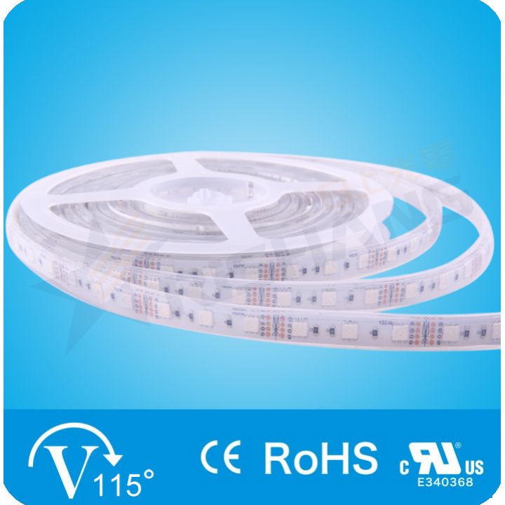 Светодиодная лента RISHANG RGB, 14,4 Вт/м, 5050, 60 диодов, IP67, 12V, 286 лм, разноцветная