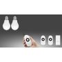 LED лампа 6Вт,Е27,2700-4200K.RF2.4 GHz