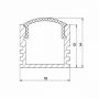 Алюмінієвий профіль накладний 12*16 мм, Эко