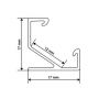 Алюмінієвий профіль кутовий 17*17 мм, Еко