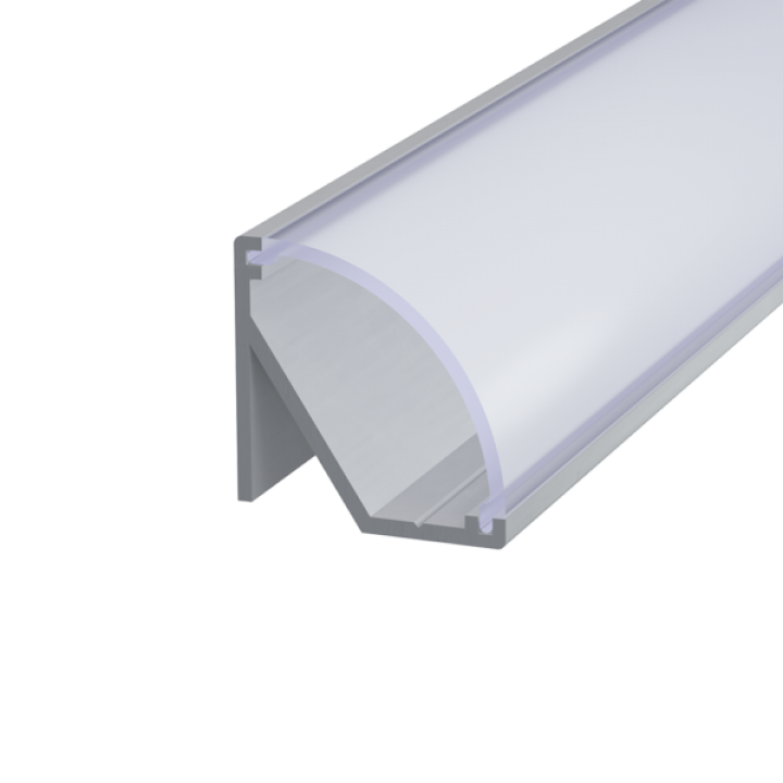 Алюмінієвий профіль кутовий 17*17 мм (широкий розсіювач), 2 метри, ЛПУ17н