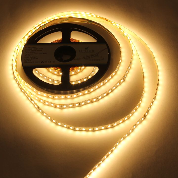 Світлодіодна стрічка LED-STIL 3000K 8,6 Вт/м 2835 120 діодів IP33 12 Вольт 700 lm тепле світло