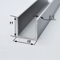 Алюмінієвий профіль 10*11 мм для світлодіодного неону, анодований