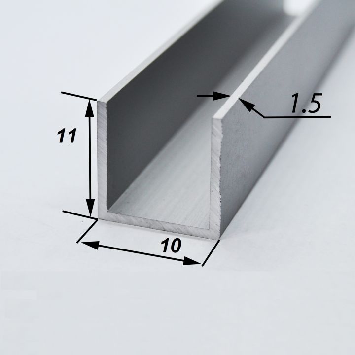 Алюмінієвий профіль 10*11 мм для світлодіодного неону, анодований