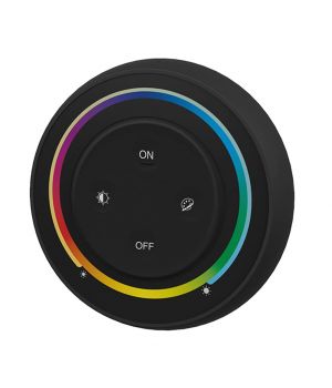 Пульт круглий настінний Mi-light RGB+CCT з магніт. тримачем, чорний