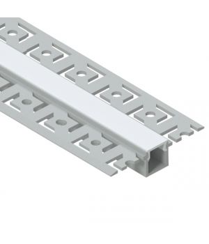 Алюмінієвий профіль під шпаклівку 13,3*12,5 мм + матовий розсіювач, комплект