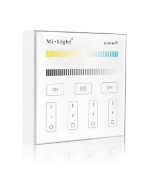 Сенсорный пульт-панель 4 зоны, регулятор для светодиодной multiwhite ленты (батарейки ААА)