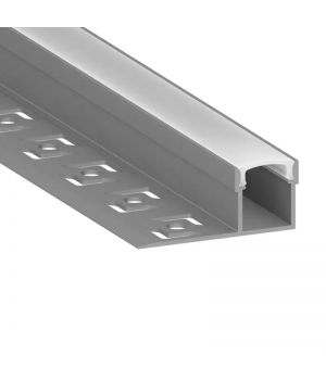 Алюмінієвий профіль боковий під штукатурку 13,3*30,4 мм + матовий розсіювач, комплект 3 метри