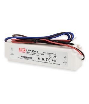 Блок живлення Mean Well для led стрічки 60 Вт 48V IP67, LPV-60-48