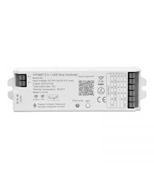 Універсальний контролер RGB+CCT, підтримка Wi-Fi + RF 2,4 GHz, 12-24В, 15А