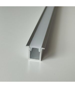 Алюмінієвий профіль врізний вузький 9*7,8 мм + матовий розсіювач, комплект