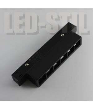 Магнітний трековий світильник точковий 12 Вт 3000К 48 Вольт 1200 lm 36°, чорний корпус