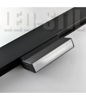 Магнітний трековий світильник поворотний 6 Вт 4000К 48 Вольт 600 lm 120°, чорний корпус