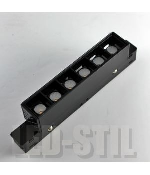 Магнітний трековий світильник точковий 6 Вт 4000К 48 Вольт 600 lm 36°, чорний корпус