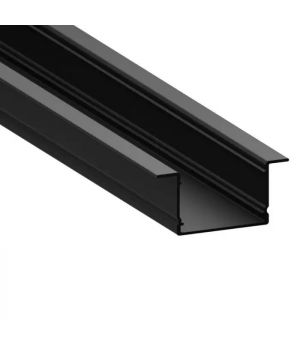Алюмінієвий профіль врізний чорний 20*30 мм, 2 метри