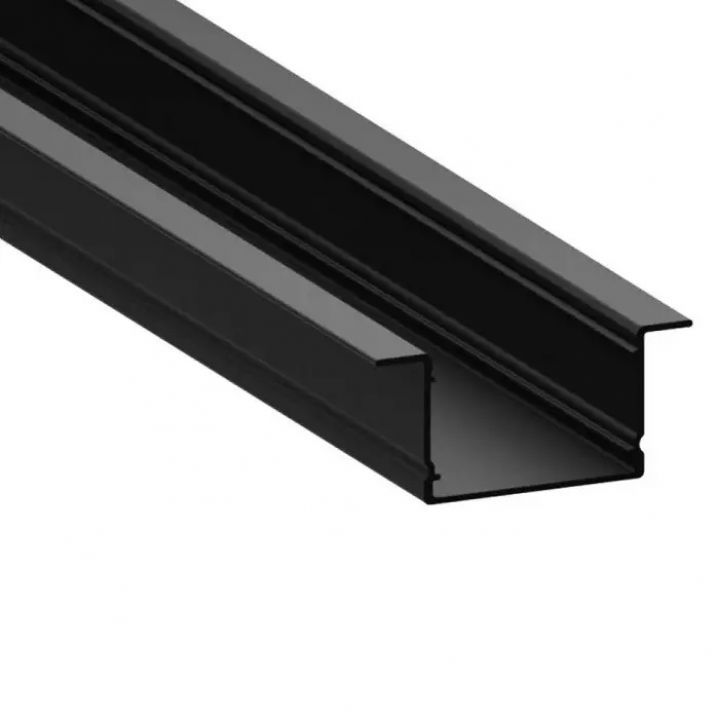 Алюмінієвий профіль врізний чорний 20*30 мм, 2 метри