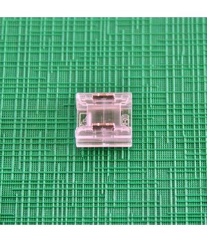 Конектор прозорий 2 контакта, для одноколірної COB LED стрічки 10 мм