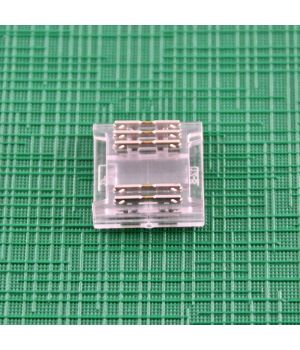 Конектор прозорий 5 контактів, для COB RGBW світлодіодної стрічки шириною 12 мм