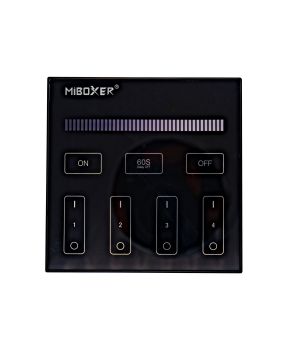 Пульт дистанційного керування настінний 4-зонний ЧОРНИЙ для одноколірної лед стрічки