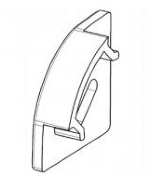 Заглушка для LED профиля 17*17 мм угловая  с отверстием